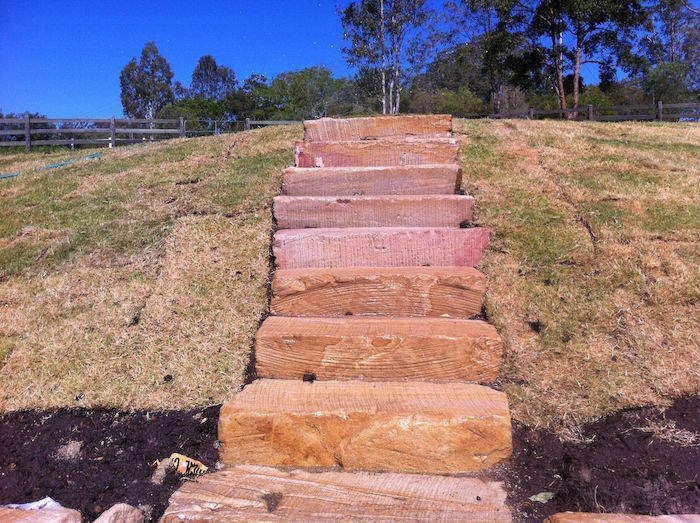 Long Rough Cut Steps